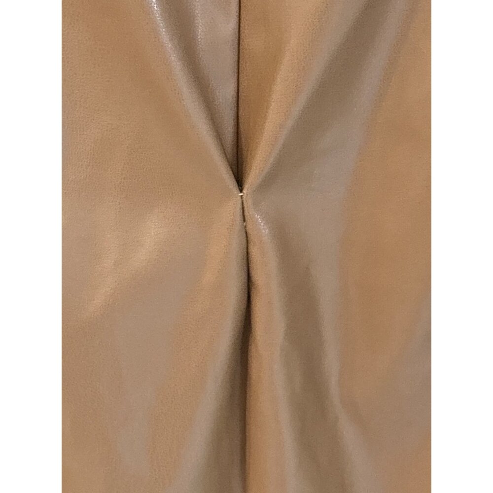 Bardot Everlasting Faux Leather Dress in Camel 2 New Womens Vegan Strapless Midi - Picture 7 of 16